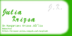 julia krizsa business card